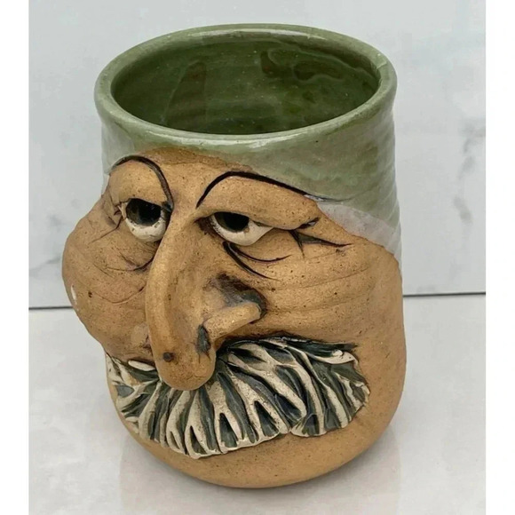 Homestead Hand Made Mug Funny Face Artistic Unique Crafted Drinkware 5.5"x3.75" - Picture 1 of 11